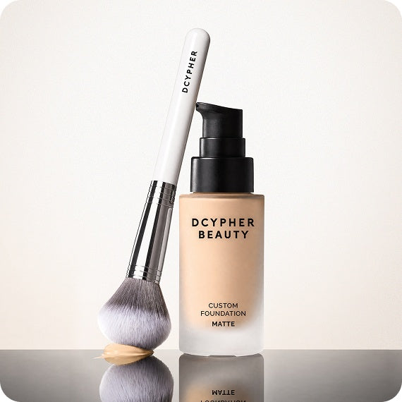DCYPHER Beauty Custom Foundation Matte and brush