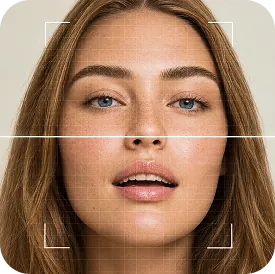 Beauty AI scanning a face to read its skin tone